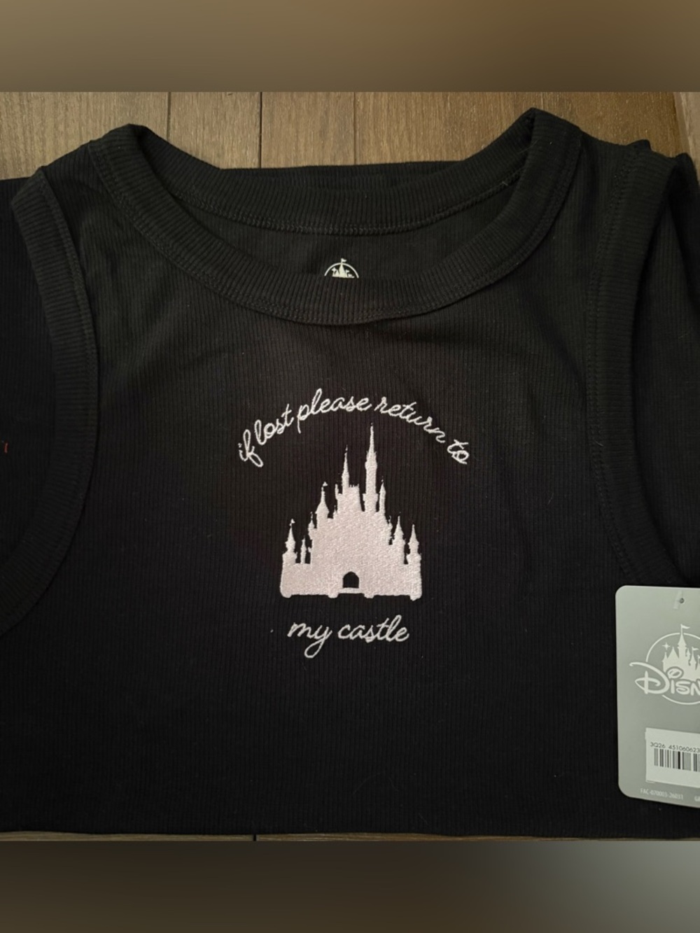 Disney “If Lost Please Return to My Castle” Tank  Top- Size Small -NWT